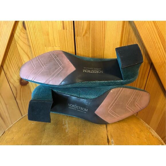 Nordstrom block heels comfort construction leather size 8.5  - Picture 7 of 8